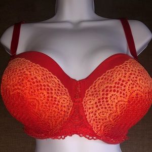 Cacique Orange push up bra Lane Bryant 42D